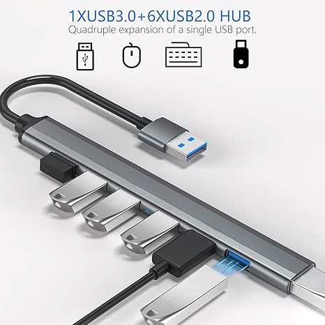 6 In 1 Multiport Type C 4k HDMI USB 3.0 Converter