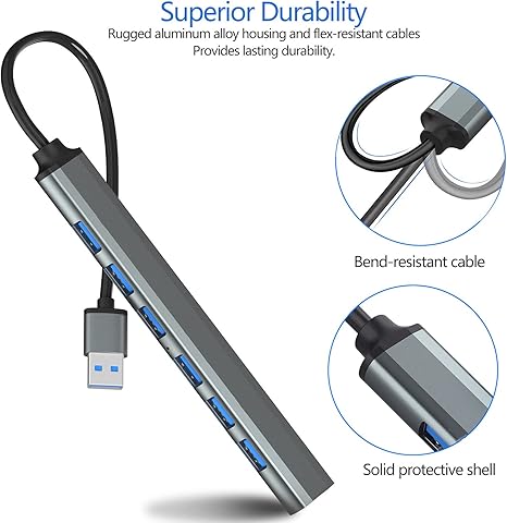 6 In 1 Multiport Type C 4k HDMI USB 3.0 Converter